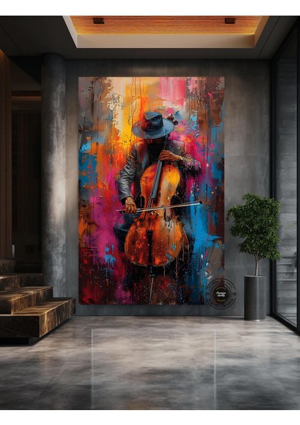 Renkli Panda Kanvas Posteri, Soyut Dekoratif Panda Tablosu indirimleri