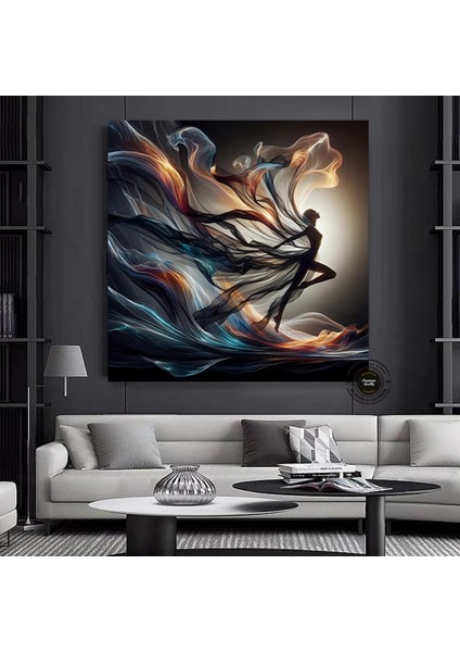 Çağdaş Sanat Kanvası – Soyut Insan Figürleri; Renkli Yüz Kanvası; Insan Portresi Poster; Modern Duva