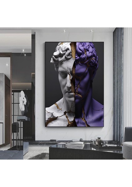 René Magritte Aşıklar Tablosu Dekoru – Büyük Panel Baskı; Öpüşen Aşıklar Posteri