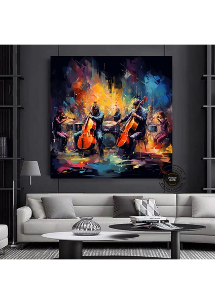 Renkli Soyut Çift Silueti; Çift Duvar Dekoru; Renkli Aşıklar Tablosu; Modern Ev Dekoru Sanatı