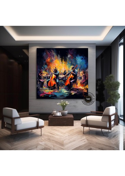 Renkli Soyut Çift Silueti; Çift Duvar Dekoru; Renkli Aşıklar Tablosu; Modern Ev Dekoru Sanatı fiyatları