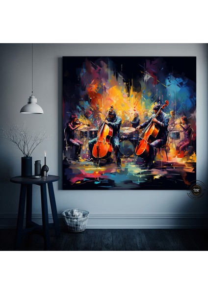 Renkli Soyut Çift Silueti; Çift Duvar Dekoru; Renkli Aşıklar Tablosu; Modern Ev Dekoru Sanatı fırsatları