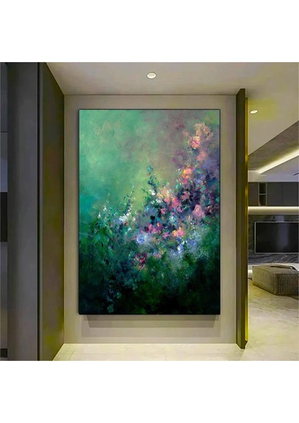 Soyut Kadın Figür Tablosu; Büyük Kanvas Duvar Sanatı; Kadın Figürü Kanvası; Turuncu Doku Tablosu