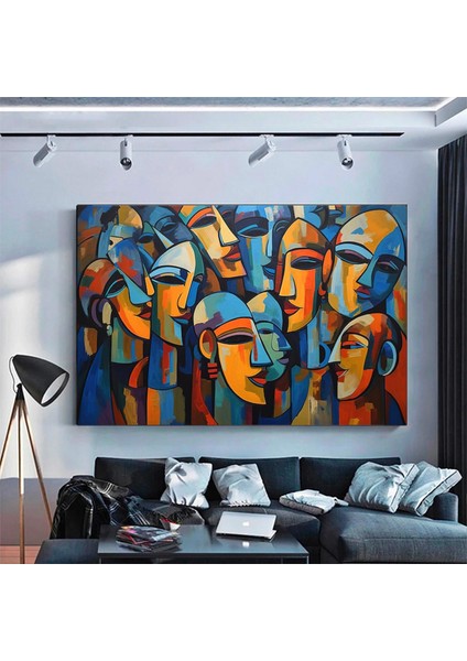 Pembe ve Altın Mermer Soyut Sanat – Oturma Odası Için Modern Kanvas Duvar Dekoru