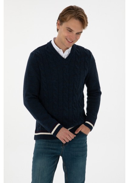 Erkek Lacivert Kazak /triko 50308337-VR033 modelleri