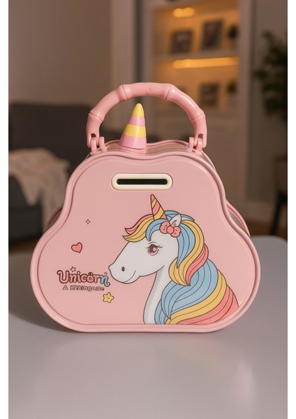 Kilitli Unicorn Şekilli Çanta Kumbara fırsatları
