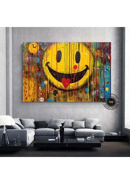 Soyut Göz Kanvas Tablo – Renkli Bakış – Modern Yağlı Boya Duvar Dekoru