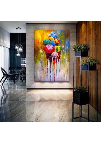 Renkli Panda Kanvas Posteri, Soyut Dekoratif Panda Tablosu fiyatları