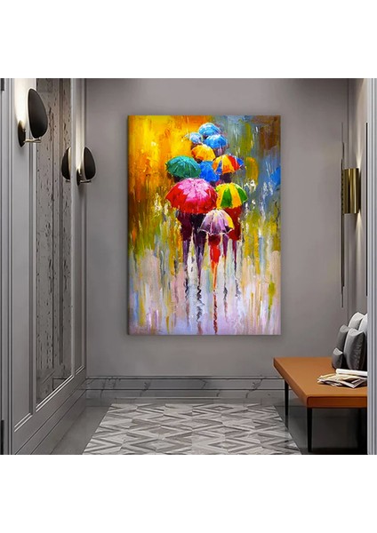 Renkli Panda Kanvas Posteri, Soyut Dekoratif Panda Tablosu indirimleri