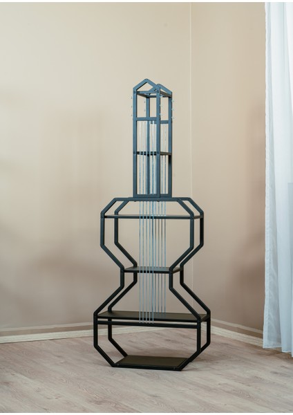 Siyah Mdf Gitar Ünite 6 Raflı Metal Gövdeli Çok Amaçlı Ev ve Ofis Düzenleyici fiyatları