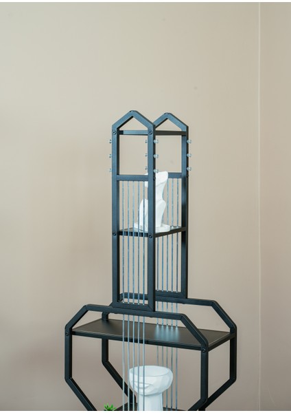 Siyah Mdf Gitar Ünite 6 Raflı Metal Gövdeli Çok Amaçlı Ev ve Ofis Düzenleyici fırsatları