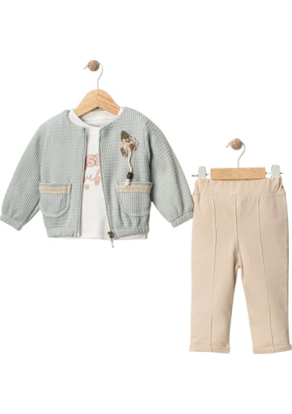 Kopanaki Cepli Üçlü Kız Bebek Takım