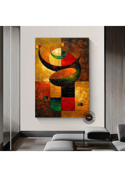 Afrika-Amerikan Sanatı Büyük Kanvas – Siyah Kadın Portresi; Soyut Afrika Kadın Baskısı; Renkli Soyut