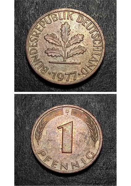Escoines 3996368A90BFD5850F 1977 D Almanya 1 Pfennıg Çil Para