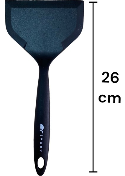 Isıya Dayanıklı Geniş Ağız Spatula 26 Cm, Siyah, Dayanıklı ve Kullanışlı Mutfak Gereci modelleri