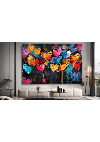 Saguaro Kaktüs Kanvas Tablosu, Vitray Tarzı Sonoran Arizona Çöl Resmi, Güneybatı Sanatı modelleri