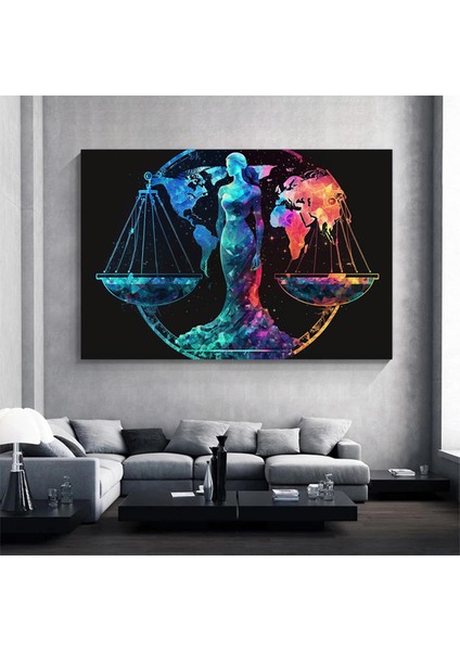 Banksy Graffiti Sanatı | Kalpli Graffiti Duvar Tablosu | Büyük Çok Renkli Set | Asılmaya Hazır