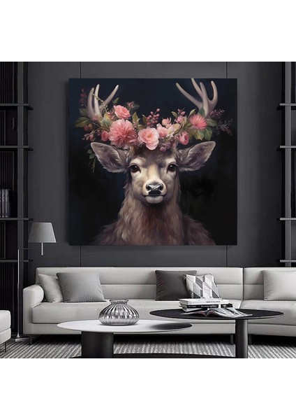 Mavi Balıkçıl Duvar Sanatı; Soyut Balıkçıl Baskısı; Kıyı Kuşu; Çok Renkli