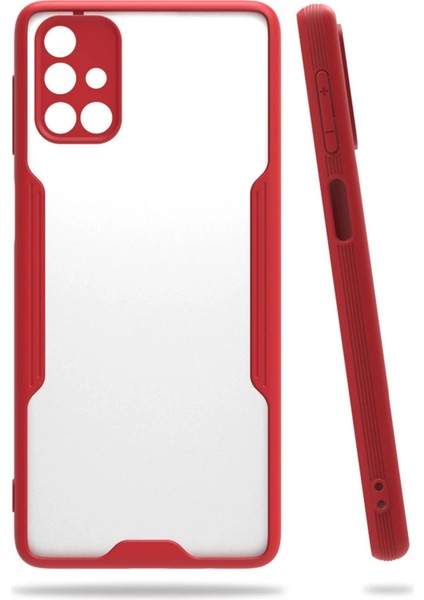 Samsung Galaxy M31S Kılıf Platin Silikon - Kırmızı - TNC4468-7458