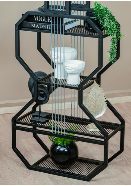 Siyah Mdf Gitar Ünite 6 Raflı Metal Gövdeli Çok Amaçlı Ev ve Ofis Düzenleyici indirimleri