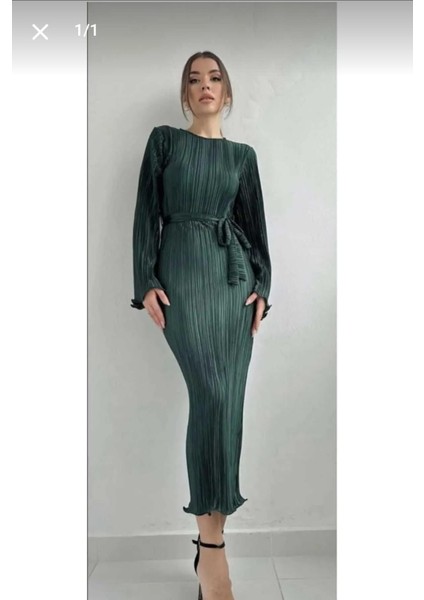 Pliseli ,spanyol Kol Tesettür Elbise Gece Abiye Mezuniyet fiyatları