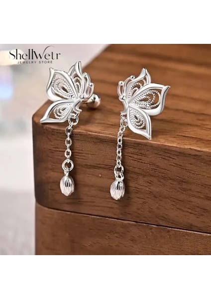 Silverbella Kelebekli Gümüş Kaplama Küpe Sevgililer Günü ,annenize Verilecek En Güzel Hediye fiyatları