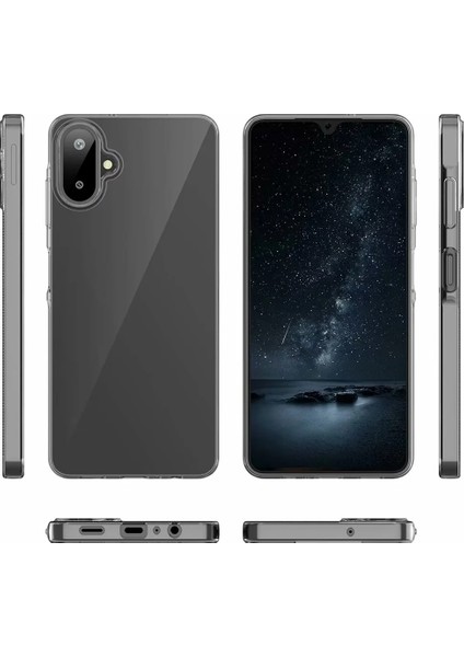Samsung Galaxy A07 ile Uyumlu Sert Pc Sararmaz Kristal Netlik Şeffaf Kılıf