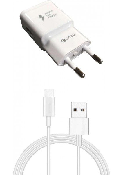 Android Type-C Uçlu Hızlı Şarj Aleti 3.1A 1 Metre Kablolu Hızlı Şarj Cihazı