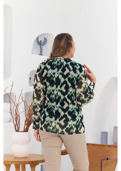 Yaka Fular Detaylı Büyük Beden Siyah Şifon Bluz – Zarafet ve Şıklığın Buluştuğu Özel Tasarım indirimleri