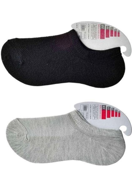 Siyah ve Gri Kadın Görünmez Çorap 9 Çift modelleri