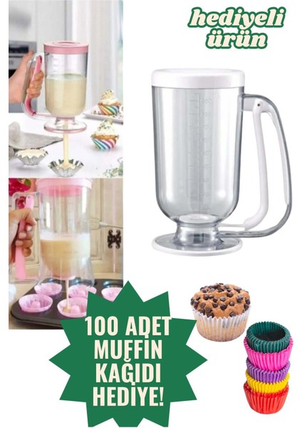 Pratik Ölçekli Hamur Porsiyonlayıcı, Pankek, Krep ve Kek Dağıtıcı