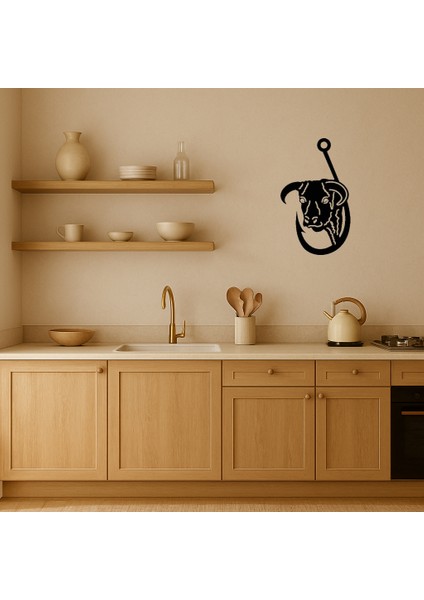 Boğa Başlı Dekoratif Askı Tablosu - TNC4108-1272 fiyatları