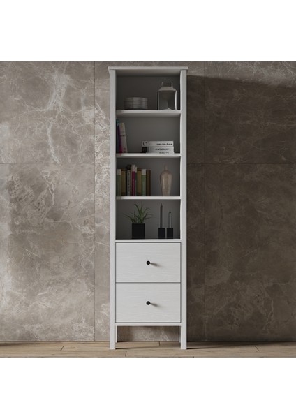 Hunerika Navera 2 Çekmeceli Kitaplık-Wood Beyaz-Minifiks Bağlantılı fiyatları