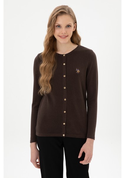 Kadın Koyu Kahverengi Hırka (Triko) 50307737-VR084