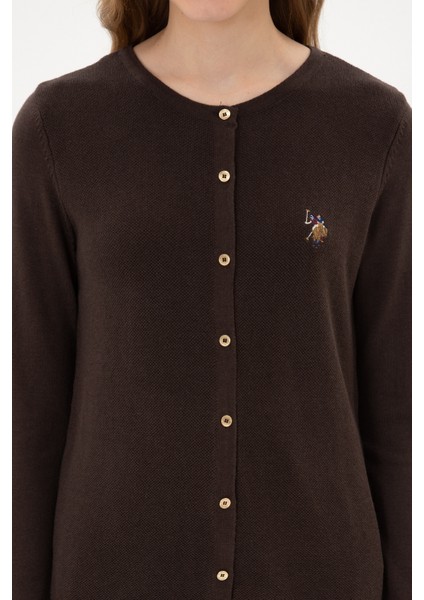 Kadın Koyu Kahverengi Hırka (Triko) 50307737-VR084