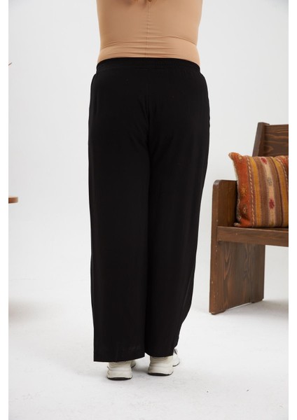 Kadın Büyük Beden Relax Fit Viskon Siyah Pantolon – Hafif, Rahat ve Günlük Şıklık fırsatları