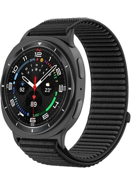 Samsung Galaxy Watch 8 40MM 44MM 46MM Classic Hasır Örgü Esnek Naylon Cırtlı Spor Kordon Loop Kayış