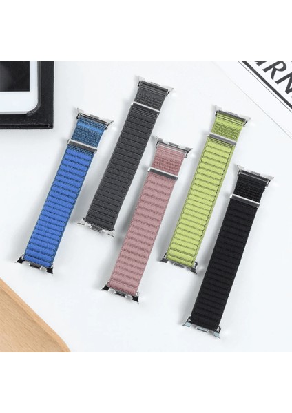 Samsung Galaxy Watch 8 40MM 44MM 46MM Classic Hasır Örgü Esnek Naylon Cırtlı Spor Kordon Loop Kayış