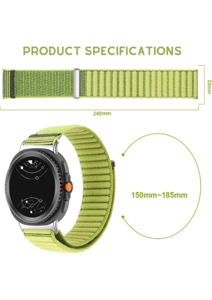 Samsung Galaxy Watch 8 40MM 44MM 46MM Classic Hasır Örgü Esnek Naylon Cırtlı Spor Kordon Loop Kayış