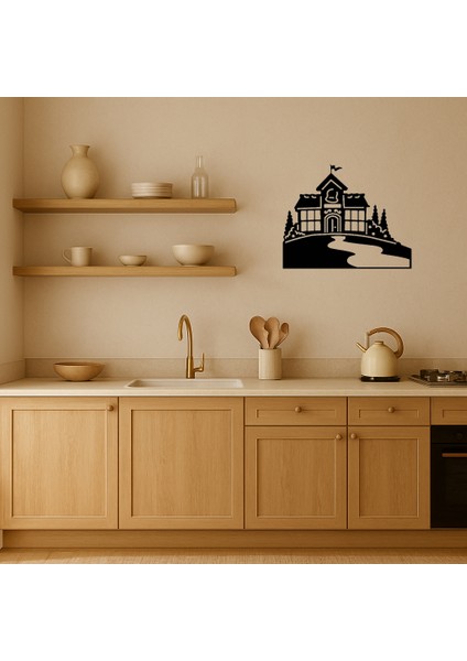 Geometrik Ev Yapı Dekoratif Tablo - TNC5795-2287 fiyatları