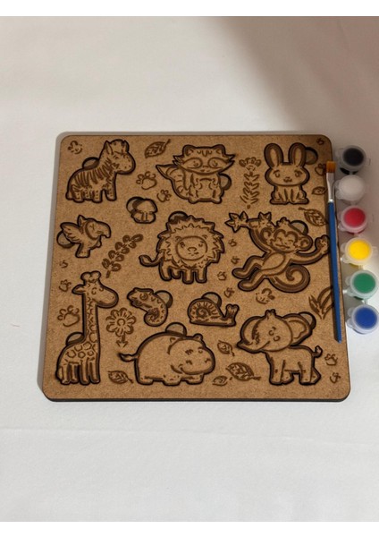 Kendin Yap Kendin Boya Ahşap Puzzle Etkinlik Seti modelleri