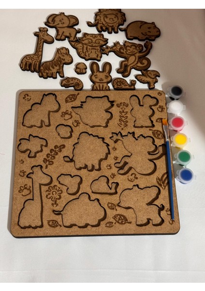 Kendin Yap Kendin Boya Ahşap Puzzle Etkinlik Seti fırsatları