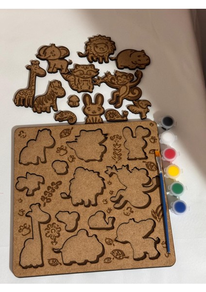 Kendin Yap Kendin Boya Ahşap Puzzle Etkinlik Seti indirimleri