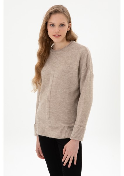 Kadın Taş Melanj Kazak /triko 50307879-VR225