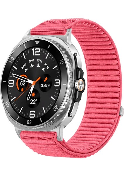 Samsung Galaxy Watch 8 40MM 44MM 46MM Classic Hasır Örgü Esnek Naylon Cırtlı Spor Kordon Loop Kayış