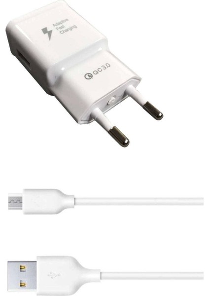 Android Mikro Uçlu Hızlı Şarj Aleti 3.1A 1 Metre Kablolu Hızlı Şarj Cihazı