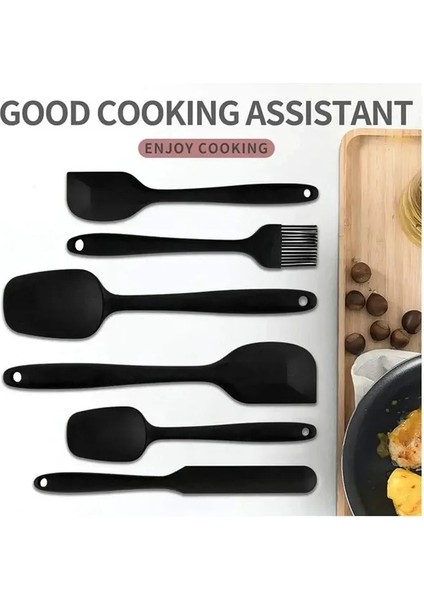 6lı Takım Yanmaz Yapışmaz Mutfak Pasta Slikon Yumurta Fırçası Kaşık Bıçak Spatula Seti fiyatları