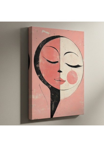 Soyut Pembe Tonları Duvar Tablosu