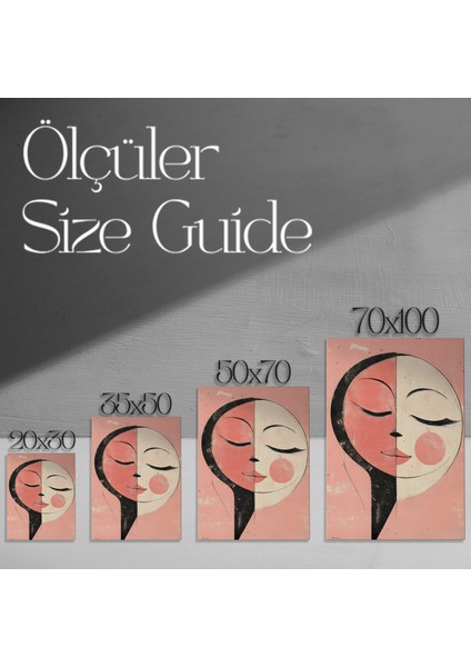 Soyut Pembe Tonları Duvar Tablosu modelleri