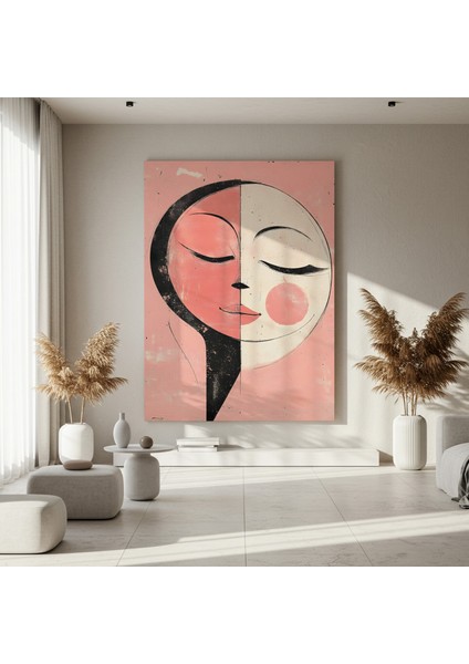 Soyut Pembe Tonları Duvar Tablosu fırsatları